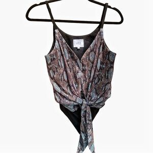 J.O.A. Sequin Sleeveless  Bodysuit Fairycore Festival party sparkle Size Medium